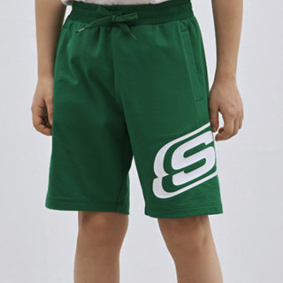 SKECHERS 斯凯奇 KNITSHORTS 男童短裤 L221B127/01AN 翠绿色 160cm