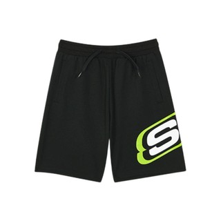 SKECHERS 斯凯奇 KNITSHORTS 男童短裤 L221B127/0018 碳黑 160cm