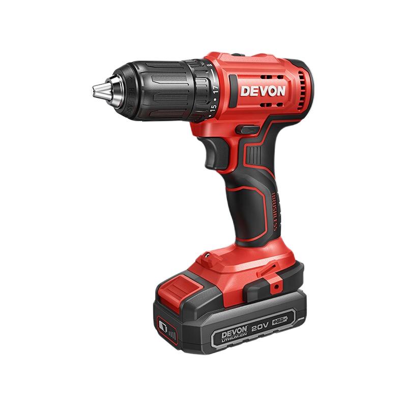 devon 大有 dd-20ts 20v无刷锂电家用手电钻 2.0ah 充电器