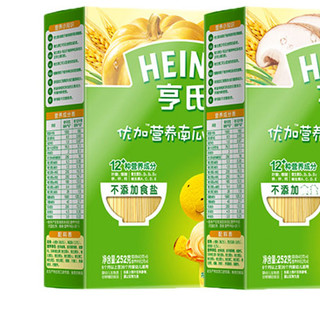 Heinz 亨氏 优加系列 营养面条 西兰花香菇味+南瓜味 252g*2盒