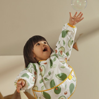 babycare BC2107017 宝宝防水罩衣 斑布黎牛油果 S
