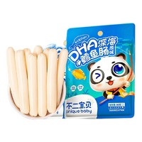 PLUS会员：Unique baby 不二宝贝 DHA深海鳕鱼肠 原味 90g