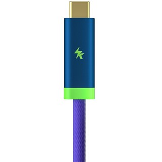 MEIZU 魅族 PANDAER Line King 100W 数据线 编织 0.8m 蓝紫色