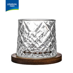 LOVWISH 乐唯诗 玻璃旋转杯285ml 钻石纹+底座