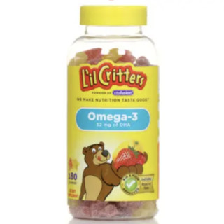 L'il Critters 丽贵 儿童小熊糖DHA鱼油 天然覆盆子+柠檬味 180粒