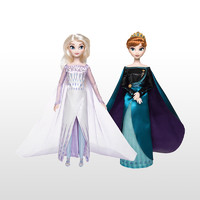 Disney 迪士尼 冰雪奇缘艾莎安娜女王娃娃礼盒手办摆件 女孩玩具礼物