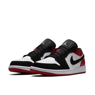 AIR JORDAN 正代系列 Air Jordan 1 Low 男子篮球鞋 553558-116 黑红脚趾 42