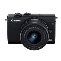Canon 佳能 EOS M200(EF-M 15-45mm f/3.5-6.3 IS STM)(黑色)数码微单单镜头套装 Vlog相机 4K 视频拍摄 M100 升级款