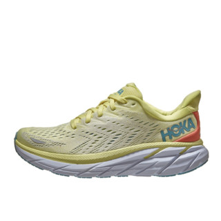 HOKA ONE ONE Clifton 8 女子跑鞋 1119394-YPSC 梨白色/玉米黄 40.5