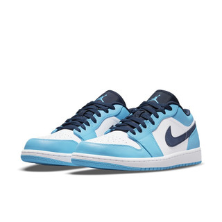 AIR JORDAN 正代系列 Air Jordan 1 Low 男子篮球鞋 553558-144 蓝白色 42