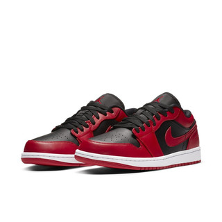 AIR JORDAN 正代系列 Air Jordan 1 Low 男子篮球鞋 553558-606 健身红/黑/白色 45