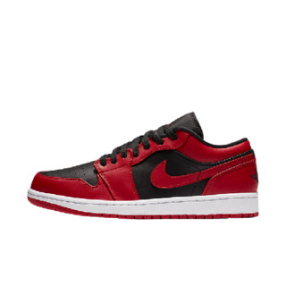 AIR JORDAN 正代系列 Air Jordan 1 Low 男子篮球鞋 553558-606 健身红/黑/白色 45