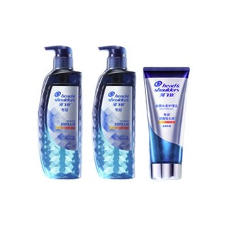 Head & Shoulders 海飞丝 专研洗护套装 (洗发露头皮控油排浊型300g*2瓶+双效去屑润发乳油性头皮型200g)