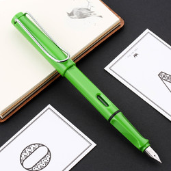 HERO 英雄（影音电器） 英雄（HERO）钢笔359 正姿 绿色 EF尖薄厚片工艺学生练字钢笔 （附加6支墨囊）铱金钢笔签字笔
