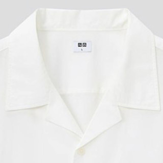 UNIQLO 优衣库 男士短袖衬衫 436524 白色 S