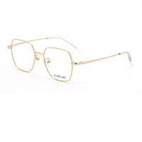 EYEPLAY 目戲&essilor 依视路 1046 金色合金眼镜框+钻晶A3系列 1.67折射率 非球面镜片