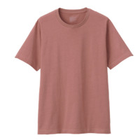 MUJI 無印良品 男士圆领短袖T恤 ABA01A1S 粉红色 L