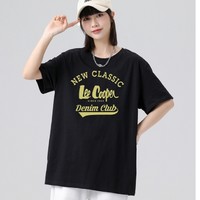 Lee Cooper [值得买 4件仅69]Lee Cooper短袖T恤2022年夏季女款潮流时尚短袖小胖