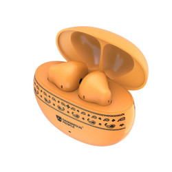 漫步者 q2薛之谦蓝牙耳机真无线半入耳式运动音乐游黄色 萌萌龙保护套