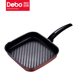 Debo 德铂 家用煎锅平底锅厚底不粘不糊煎炒26cm