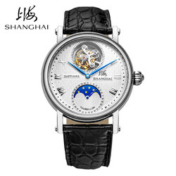 SHANGHAI 上海牌手表 限量陀飞轮腕表 镂空手动机械表限量男士腕表F3-Z1002