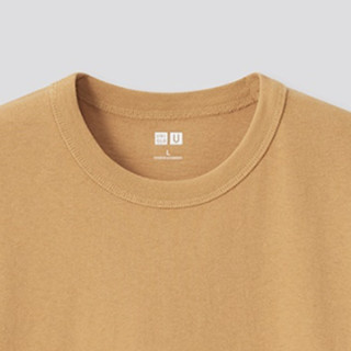 UNIQLO 优衣库 U系列  男士圆领短袖T恤 441600 土黄色 L