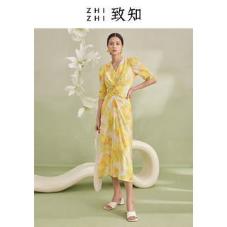 致知ZHIZHI 西湖春 连衣裙小众设计女2022年夏季新款法式18mm真丝