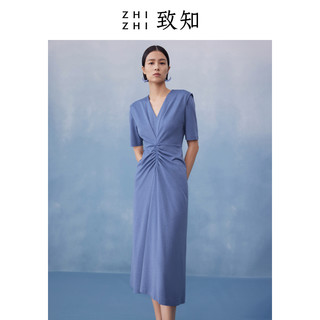 致知ZHIZHI 石榴花 连衣裙女夏2022年新款T恤裙气质设计感小众黑