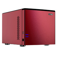 U-NAS 万由电子 万由 U-NAS HS-401P四盘位 J4125 NAS文件存储服务器私有云NAS存储设备照片文件 酒红色 内存4GB