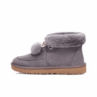 UGG Kyrina Bow Pom 女士短筒雪地靴 1125390 紫灰色 36