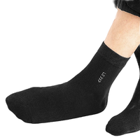 Langsha 浪莎 男士中筒袜套装 LS8770 6双装 黑色