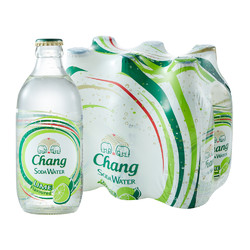 Chang 象牌 泰国chang泰象青柠味无糖气泡苏打水汽水饮料325ml*6瓶