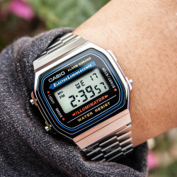 casio卡西欧复古时尚小方块手表a168wa1wdf不锈钢方块表