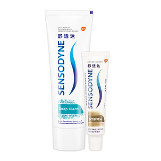 SENSODYNE 舒适达 牙膏套装 (沁爽劲洁100g*2支+基础护理系列 多效护理35g*2支)