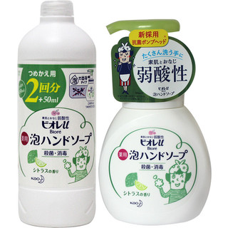 Bioré 碧柔 杀菌消毒儿童洗手液 柑橘香型 250ml+450ml