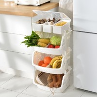 BELO 百露 厨房置物架落地多层式省空间用品用具小百货果蔬菜篮子收纳筐架子