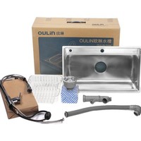 OULIN 欧琳 OLWG78470+CFL002 不锈钢水槽+抽拉龙头