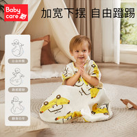 babycare 婴儿竹棉抗菌一体睡袋夏季短袖薄款宝宝睡袋儿童防踢被