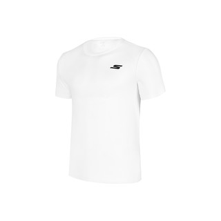 Skechers斯凯奇夏季舒适休闲运动纯色圆领T恤 0019亮白色 XL