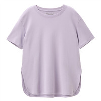 GIORDANO 佐丹奴 女士圆领短袖T恤 05322386 紫色 S