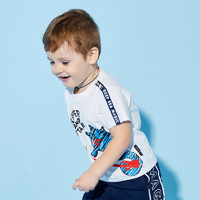 MECITY [直降价:25]米喜迪mecity童装夏新款男小童海马印花针织短袖T恤