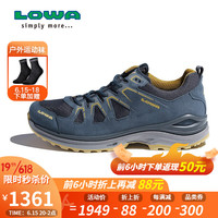 LOWA 德国 越野跑鞋 夏季户外防水低帮鞋运动鞋 INNOX EVO GTX 男款 L310611 黑色/黑色 42 铜青色/深黄色 42