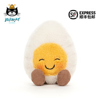 jELLYCAT 邦尼兔 BE6BLU 脸红水煮蛋毛绒玩具 乳白色