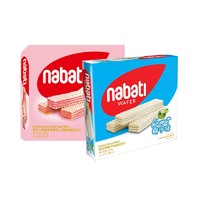 nabati 纳宝帝 威化饼干 草莓味1盒+椰子味1盒