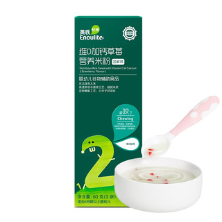 多乐能系列 维D加钙营养米粉 国产版 2阶 草莓味 60g