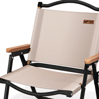 午憩宝 户外折叠椅 卡其色 大号 黑色椅架