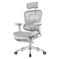 大件超省：保友办公家具 金豪L 2代 人体工学电脑椅+躺舒宝 银白色