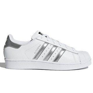adidas ORIGINALS Superstar W 女子休闲运动鞋 AQ3091 白银色 39