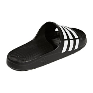 adidas 阿迪达斯 Duramo Slide 中性拖鞋 G15890 1号黑色/亮白 40.5