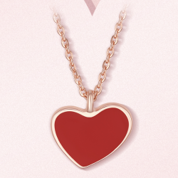 chowtaiseng周大生s1pc0028女士爱心925银珐琅项链